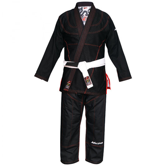 MALINO BJJ GI BULL DRAGON BLACK PEARL WEAVE COTTON 350GSM