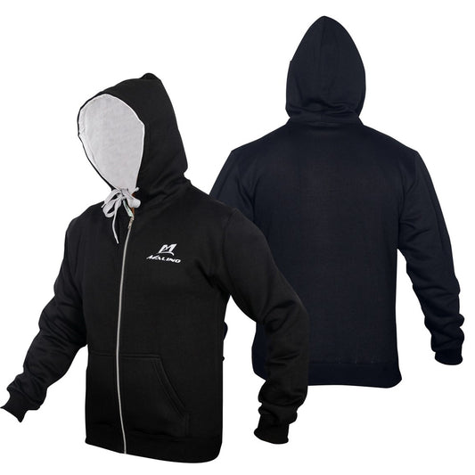 MALINO ATHLETIC ZIP UP HOODIE BLACK