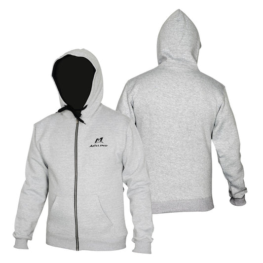 MALINO ATHLETIC ZIP UP HOODIE GREY