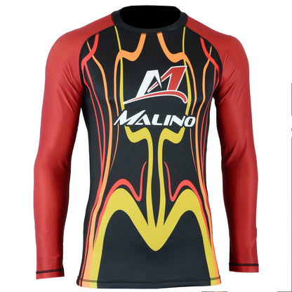 RASH GUARD SUIT FOR MEN RED-YELLOW-BLACK