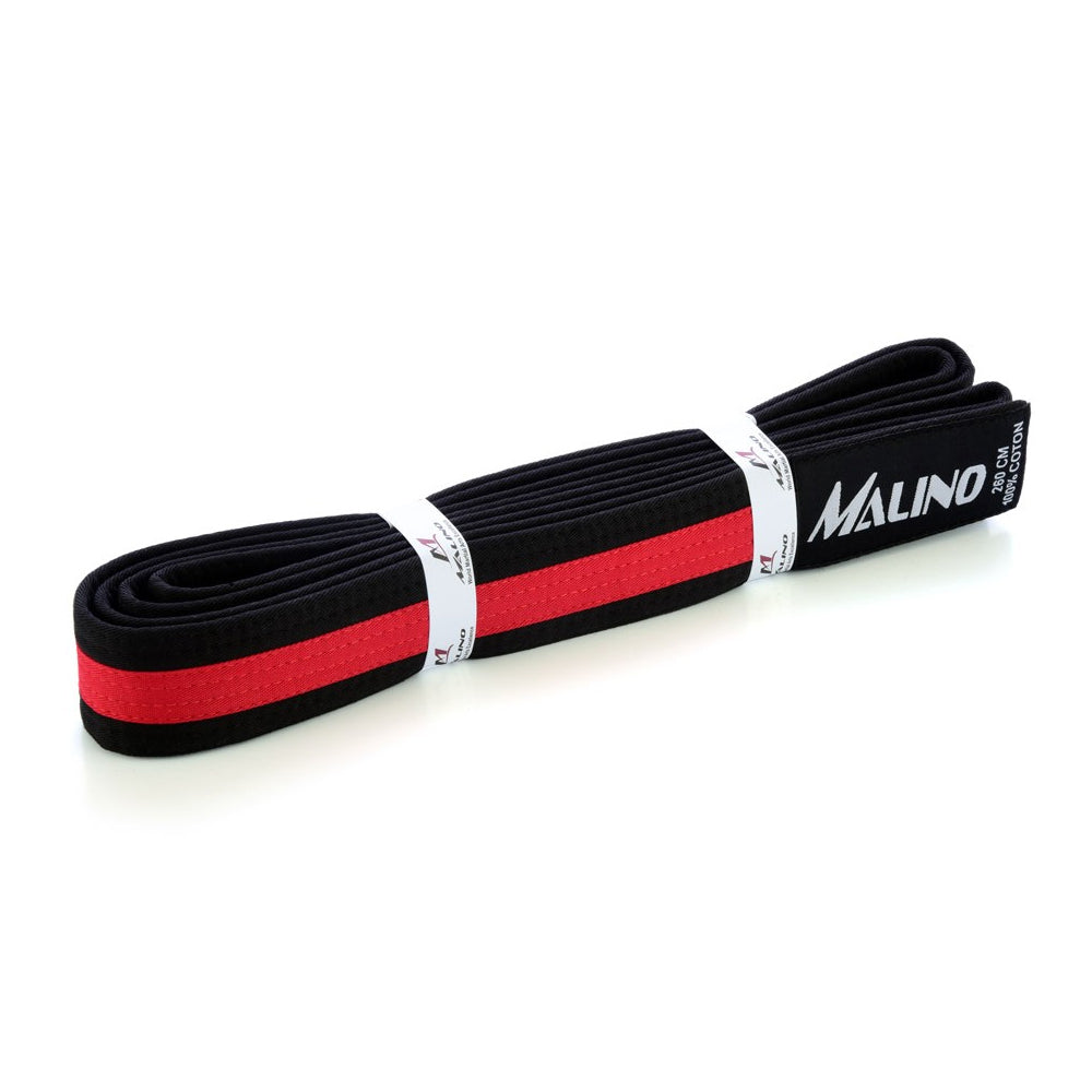 COLOUR STRIPE BELT COTTON BLACK-RED