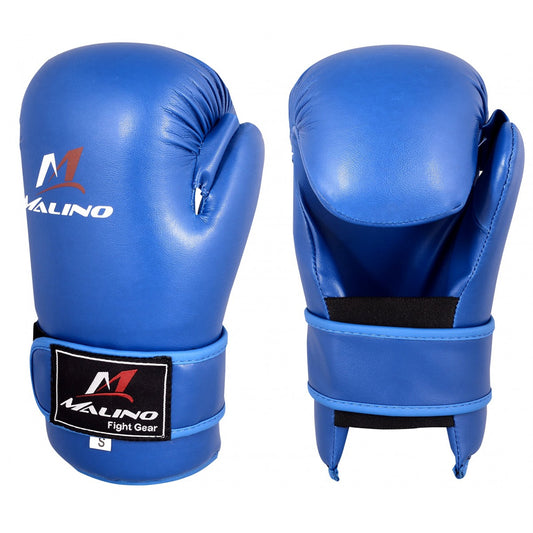 MALINO BLUE KARATE SEMI MITT WITHOUT THUMB