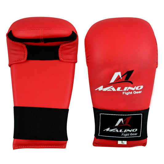 MALINO RED KARATE SEMI-MITT WITHOUT THUMB